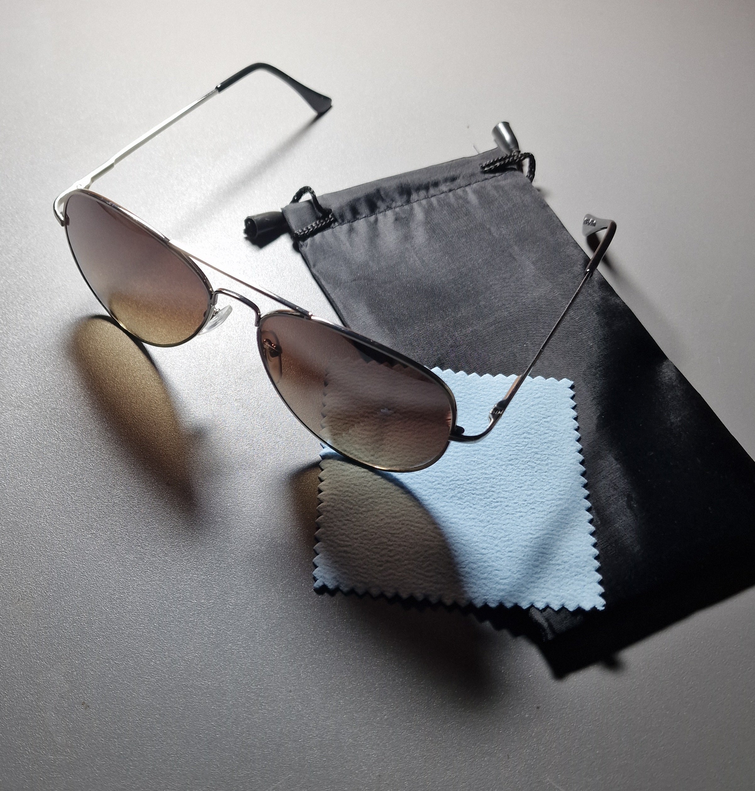 Silver tinted Aviator Sunglasses image 1