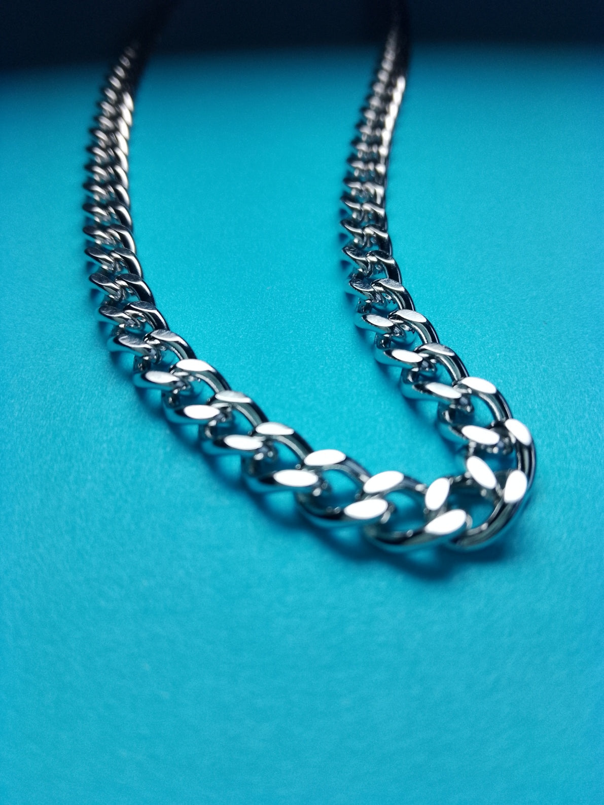 45cm Stainless Steel Curb Chain Necklace image 2