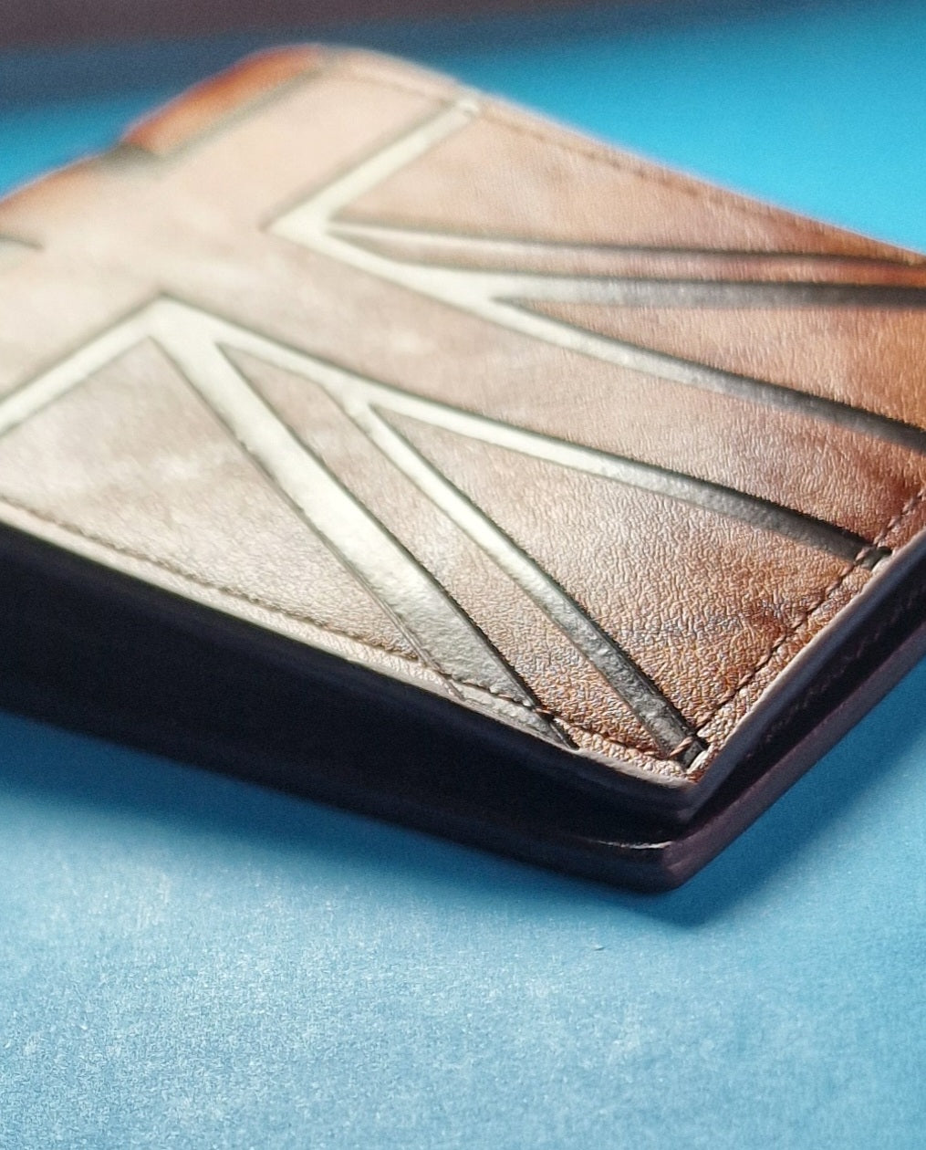 Brown Faux Leather Union Jack Wallet image 4