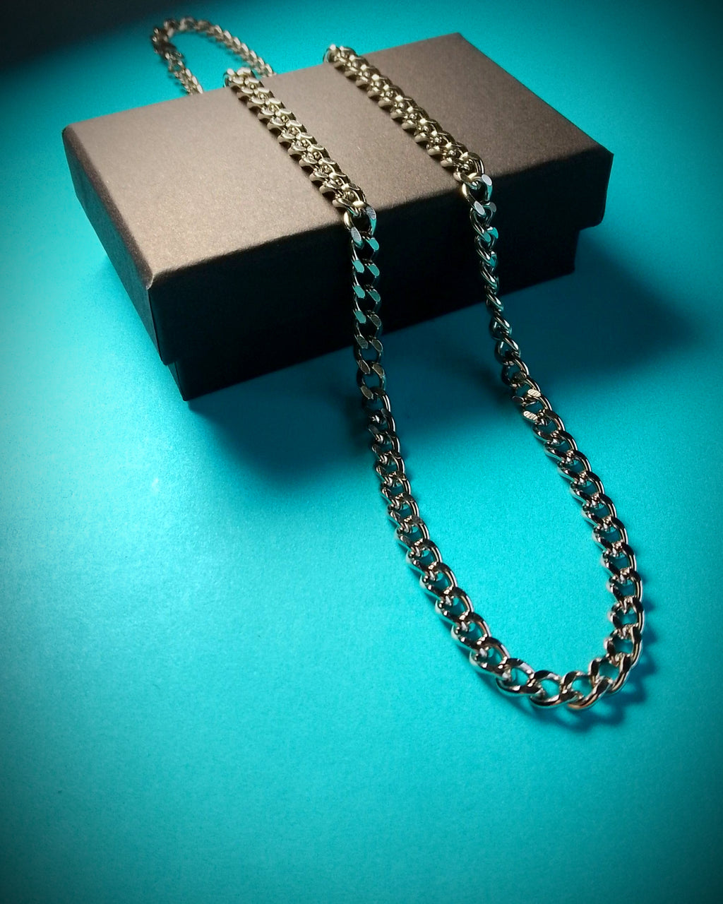 50cm Stainless Steel Curb Chain Necklace image 2