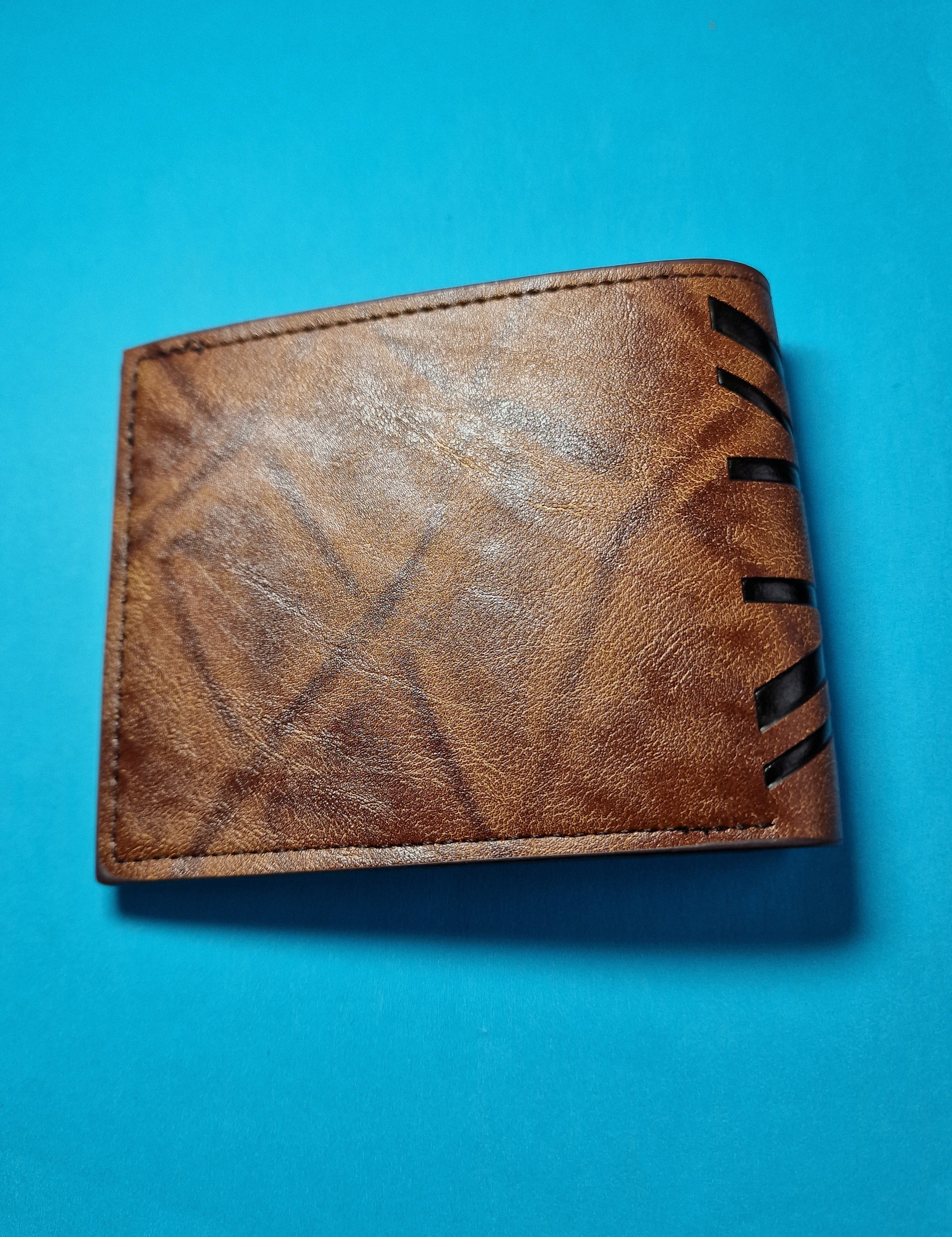 Brown Faux Leather Union Jack Wallet image 1