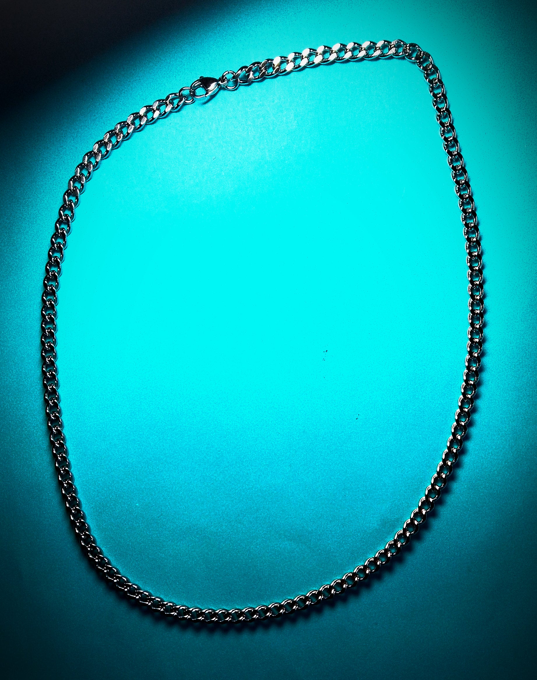 50cm Stainless Steel Curb Chain Necklace image 0