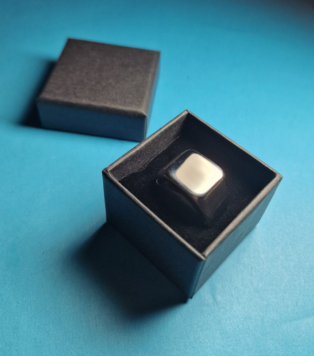 R1/2 Stainless Steel Signet Ring image 2