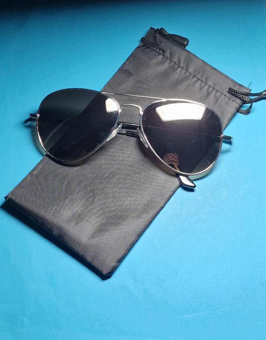 Silver tinted Aviator Sunglasses image 0