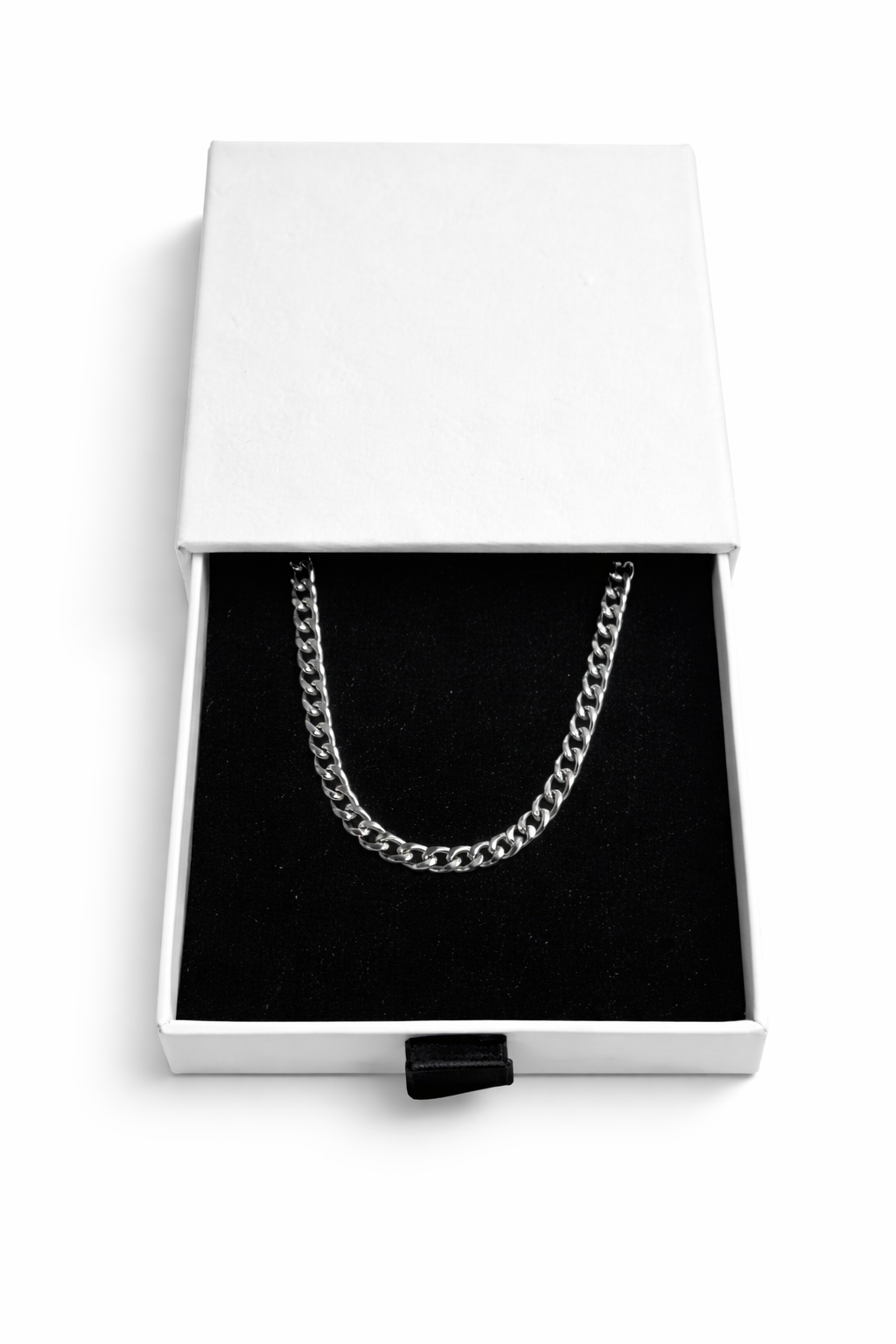 Thin 21cm Stainless Steel Curb Chain Bracelet