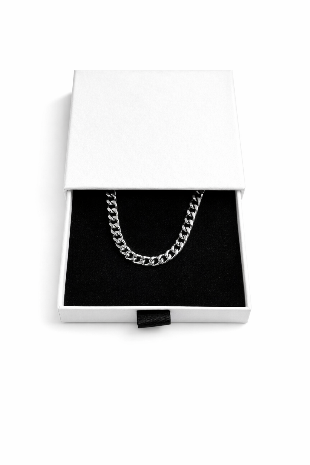 Silver 21cm Stainless Steel Curb Chain Bracelet