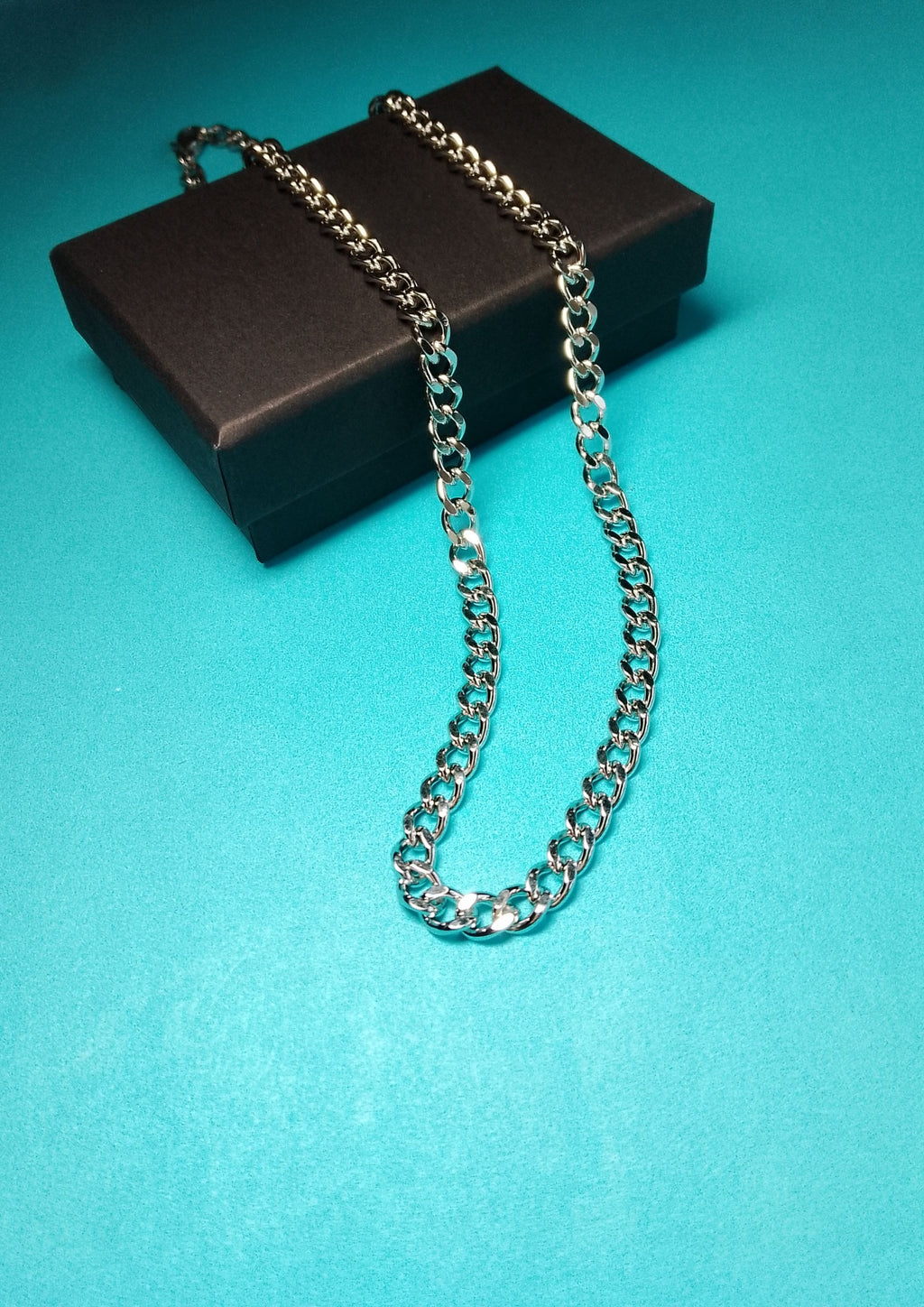 45cm Stainless Steel Curb Chain Necklace image 0