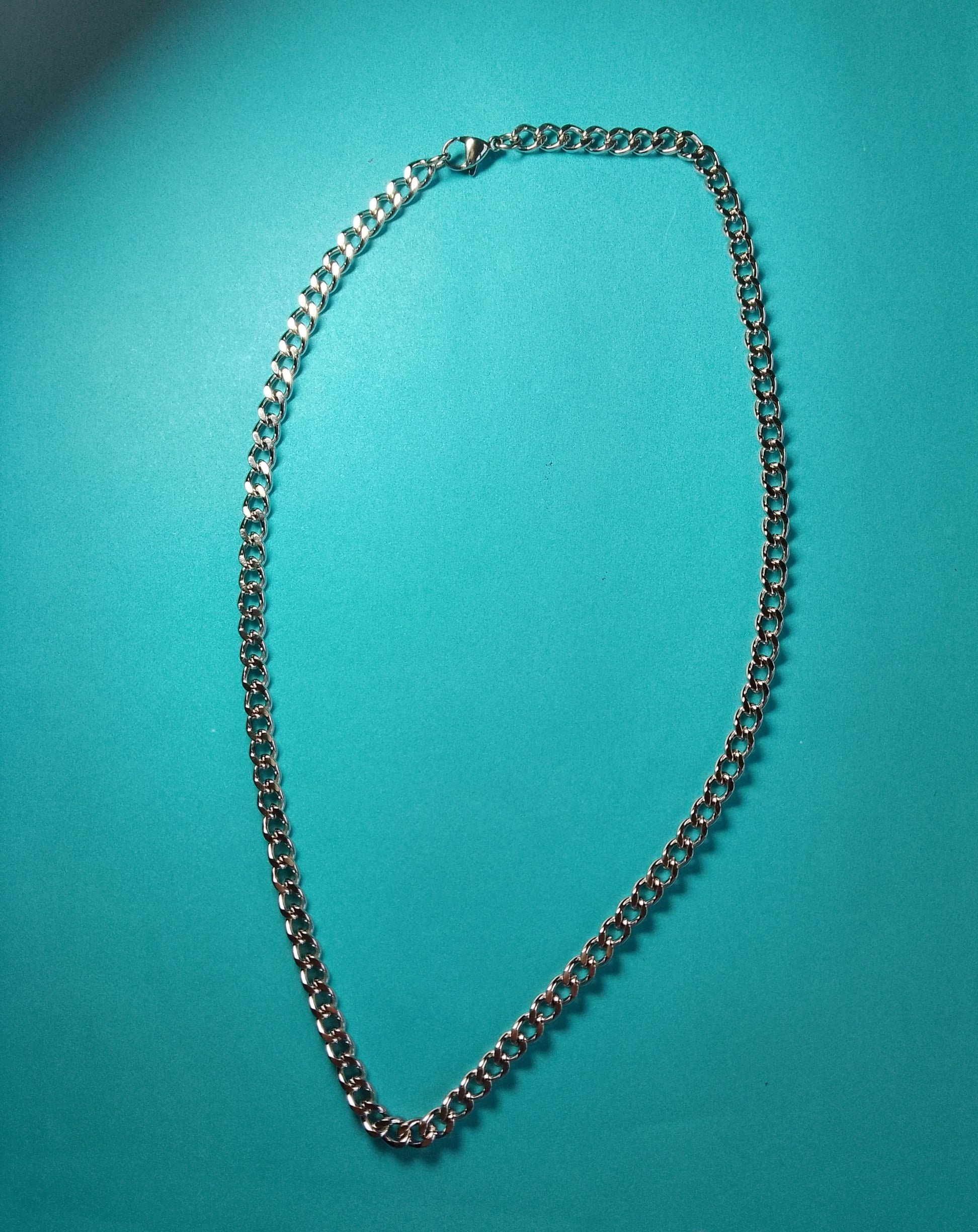 45cm Stainless Steel Curb Chain Necklace image 1