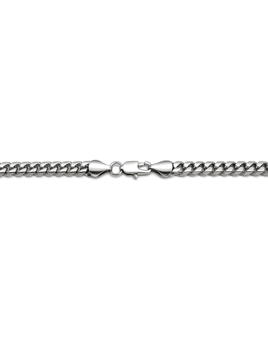 Silver 5mm Stainless Steel Curb Chain Necklace